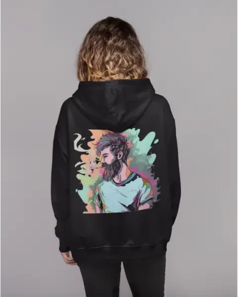 Rebel in Smoke Zondro Hoodie Back 4