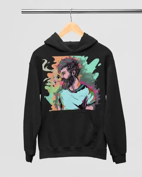 Rebel in Smoke: Zondro Hoodie Front