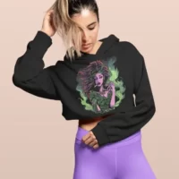 Sultry Smoke: Zondro Crop Hoodie